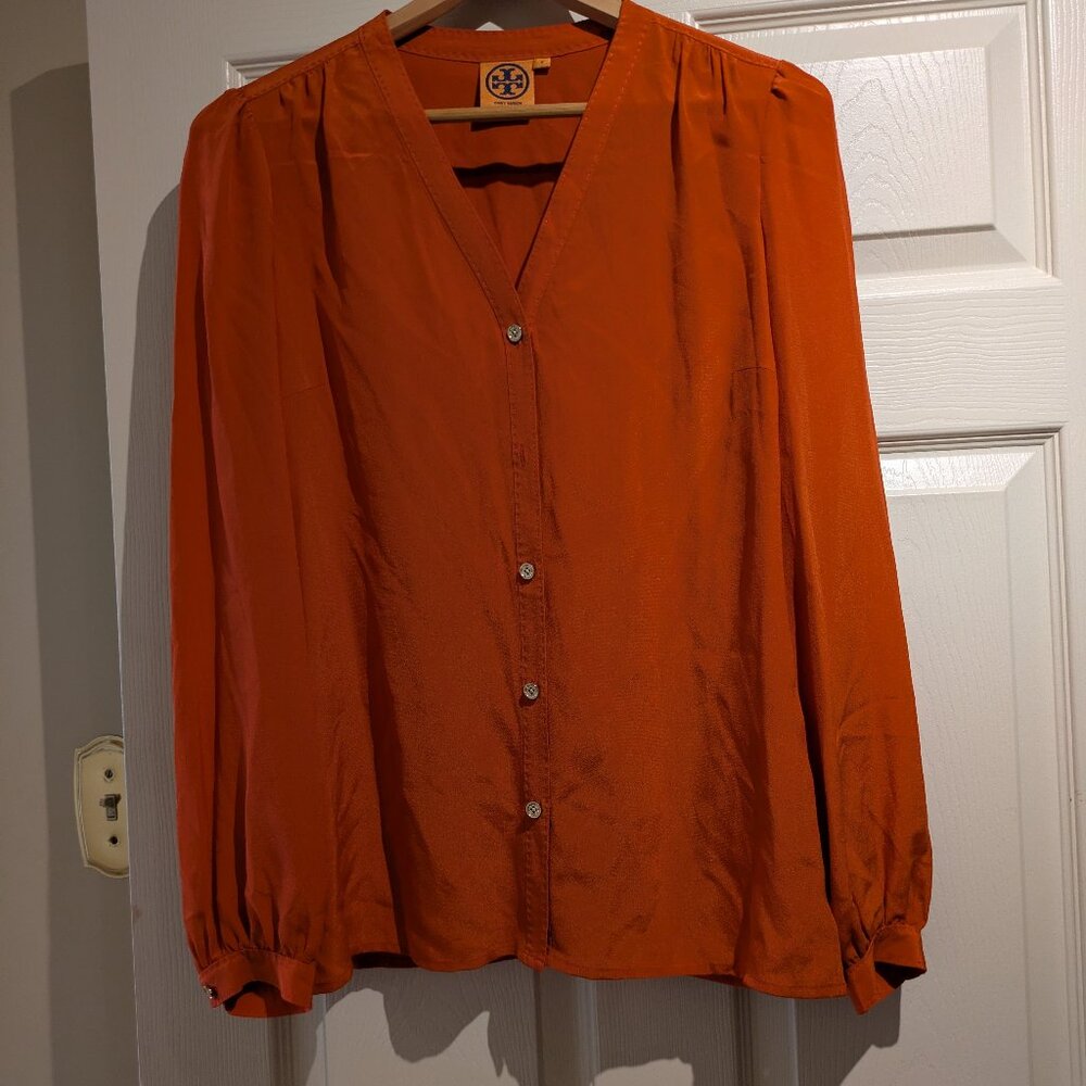 Tory Burch Silk Orange Blouse